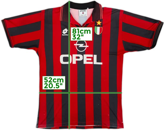 1996-97 AC Milan Home Shirt - 5/10 - (L)