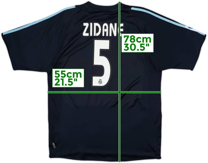 2003-04 Real Madrid Away Shirt Zidane #5 - 6/10 - (L)