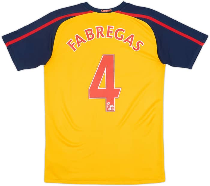2008-09 Arsenal Away Shirt Fabregas #4 - 8/10 - (XL.Boys)