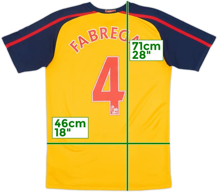 2008-09 Arsenal Away Shirt Fabregas #4 - 8/10 - (XL.Boys)