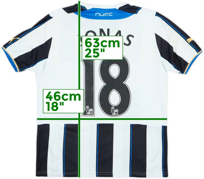 Camiseta de local del Newcastle 2013-14 Jonas #18 - 9/10 - (13-14 Años)