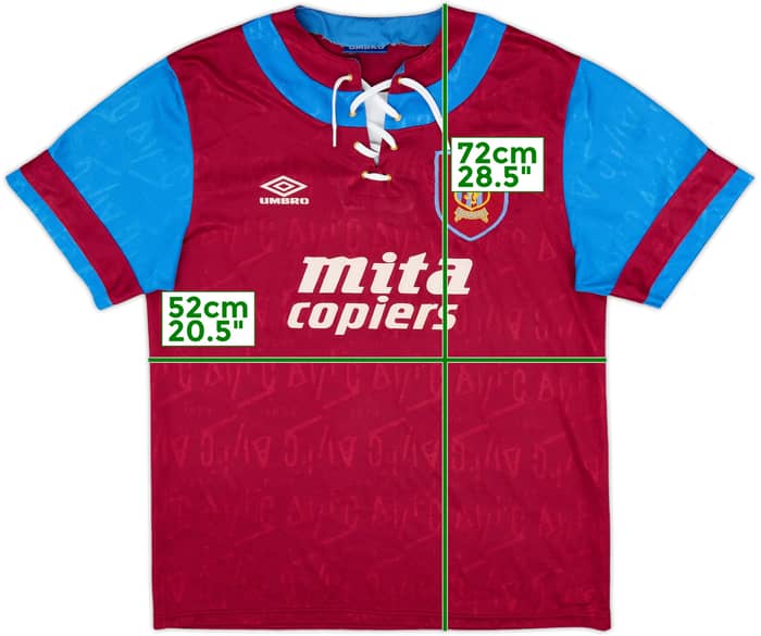 1992-93 Aston Villa Home Shirt - 9/10 - (L)