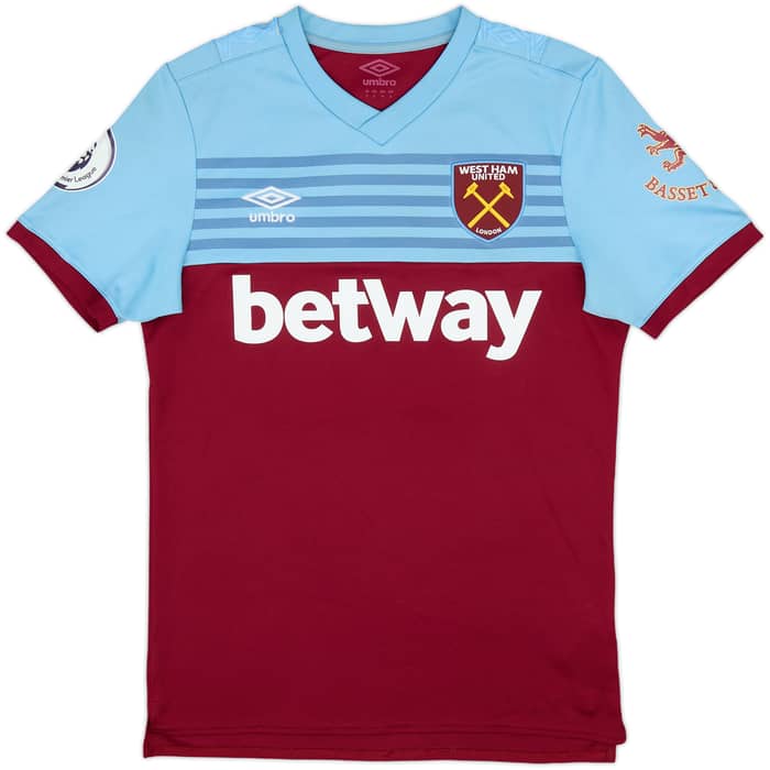 2019-20 West Ham Home Shirt Noble #16 - 8/10 - (S)