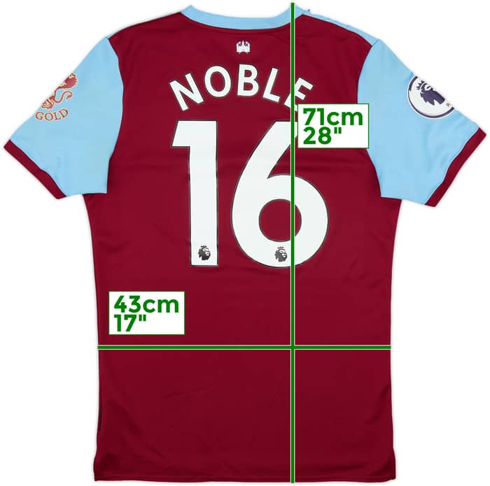 2019-20 West Ham Home Shirt Noble #16 - 8/10 - (S)