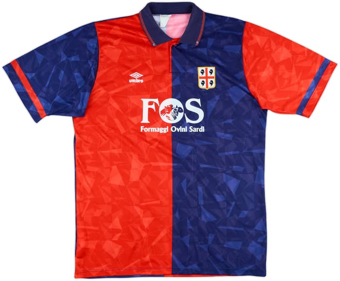 1990-91 Cagliari Match Issue Home Shirt #15