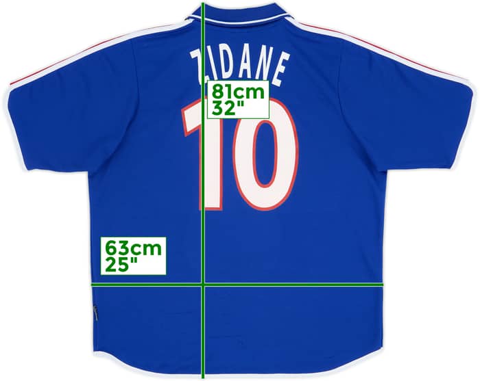 2000-02 France Home Shirt Zidane #10 - 8/10 - (XL)