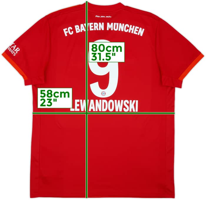 2019-20 Bayern Munich Home Shirt Lewandowski #9 - 10/10 - (XL)