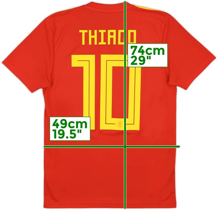 2018-19 Spain Home Shirt Thiago #10 - 9/10 - (S)