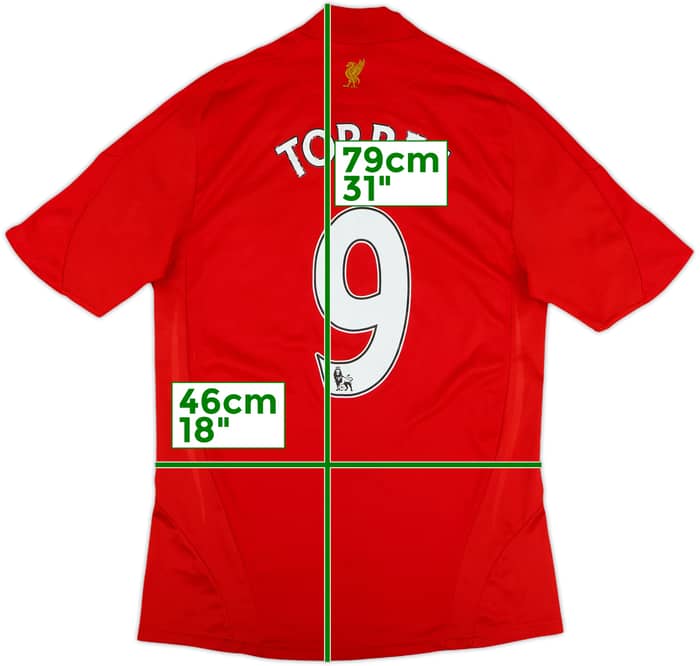 2008-10 Liverpool Home Shirt Torres #9 - 7/10 - (S)
