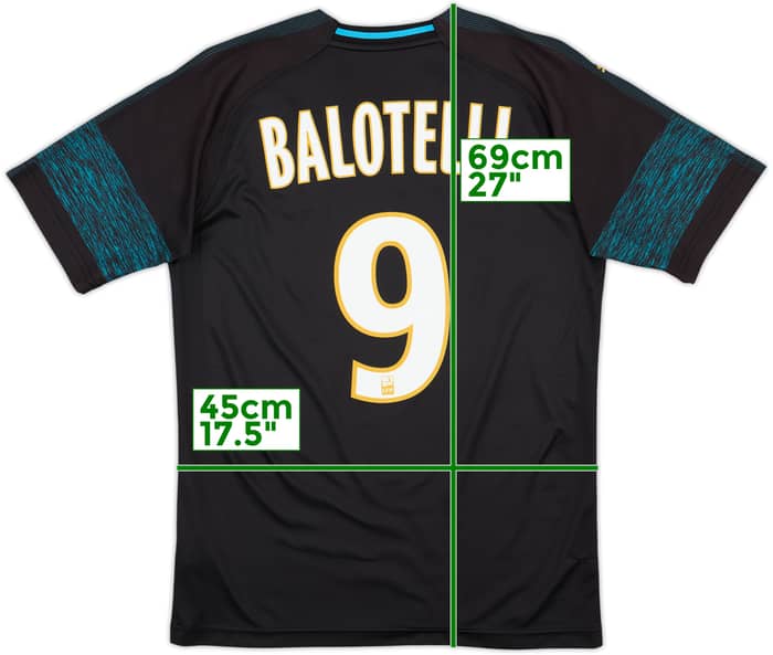 2018-19 Olympique Marseille Away Shirt Balotelli #9 - 9/10 - (S)