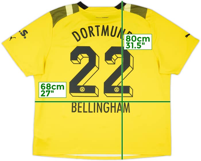 2022-23 Dortmund European Home Shirt Bellingham #22 - 8/10 - (3XL)