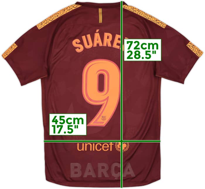 2017-18 Barcelona Third Shirt Suarez #9 - 8/10 - (S)