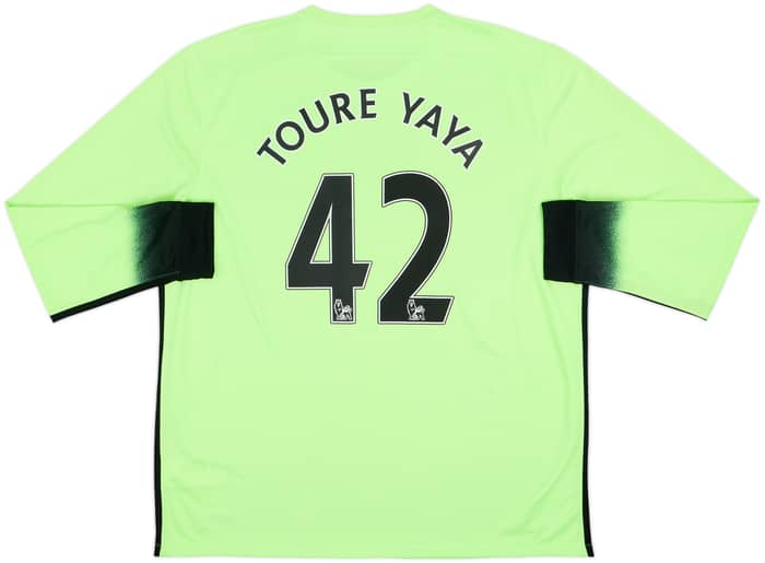 2015-16 Manchester City Third L/S Shirt Toure Yaya #42 - 10/10 - (XXL)