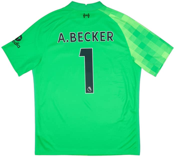 2021-22 Liverpool GK S/S Shirt A.Becker #1 - 10/10 - (L)