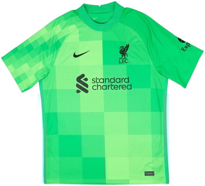 2021-22 Liverpool GK S/S Shirt A.Becker #1 - 10/10 - (L)