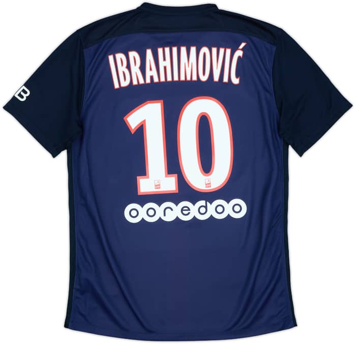 2015-16 Paris Saint-Germain Home Shirt Ibrahimovic #10 - 9/10 - (M)