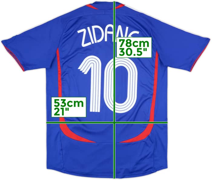 2006-07 France Home Shirt Zidane #10 - 6/10 - (M)