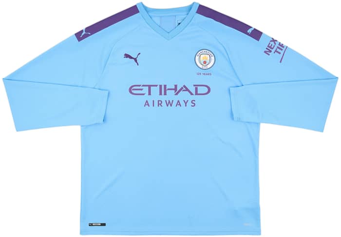 2019-20 Manchester City Home L/S Shirt Foden #47 - 8/10 - (XXL)