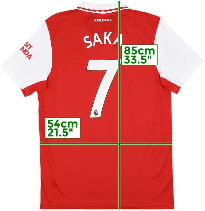 2022-23 Arsenal Home Shirt Saka #7 - 10/10 - (L)