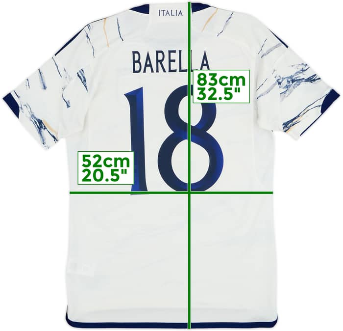 2023-24 Italy Away Shirt Barella #18 - 9/10 - (S)