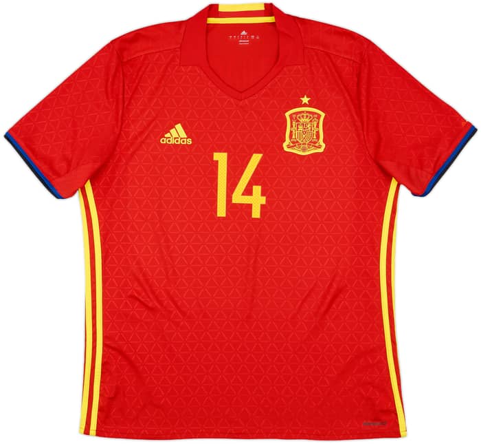 2016-17 Spain Home Shirt Thiago #14 - 10/10 - (L)
