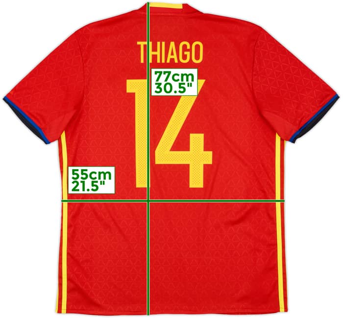2016-17 Spain Home Shirt Thiago #14 - 10/10 - (L)