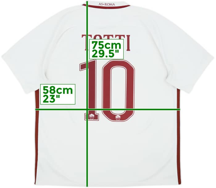 2016-17 Roma Away Shirt Totti #10 - 6/10 - (XL)