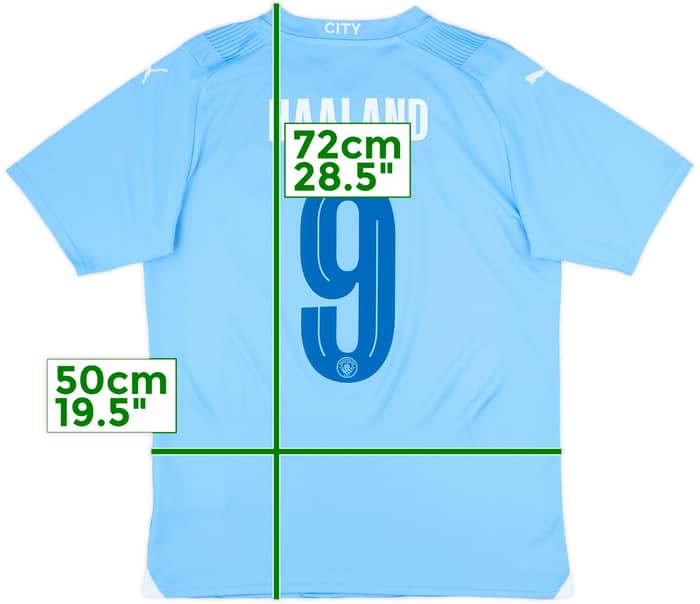 2023-24 Manchester City Home Shirt Haaland #9 - 10/10 - (M)