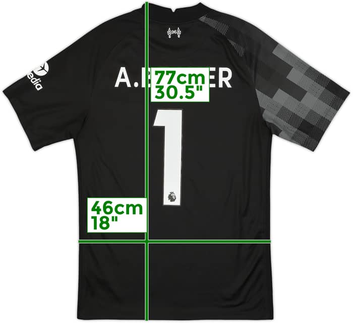 2021-22 Liverpool GK S/S Shirt A.Becker #1 - 8/10 - (S)