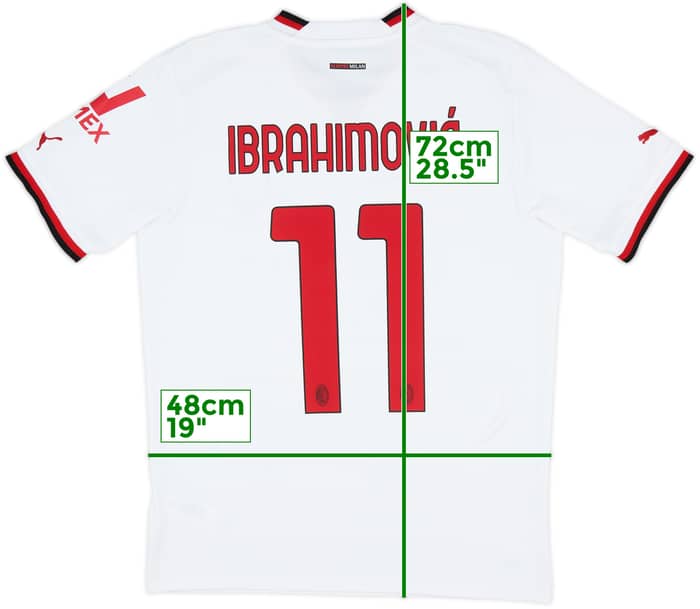 2022-23 AC Milan Away Shirt Ibrahimovic #11 - 8/10 - (M)