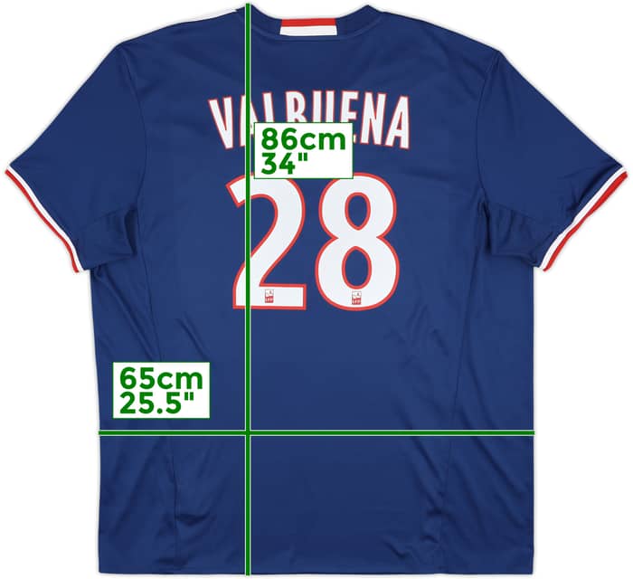 2016-17 Lyon Away Shirt Valbuena #28 - 8/10 - (XXL)