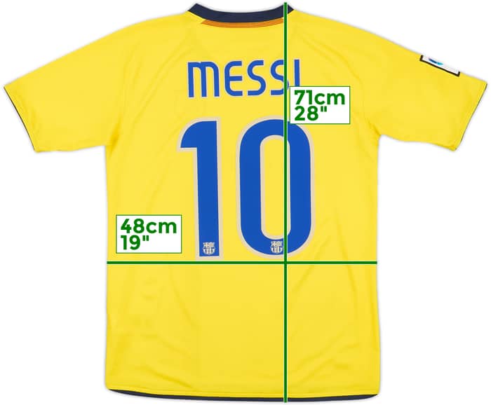 2008-10 Barcelona Away Shirt Messi #10 - 7/10 - (XL.Boys)