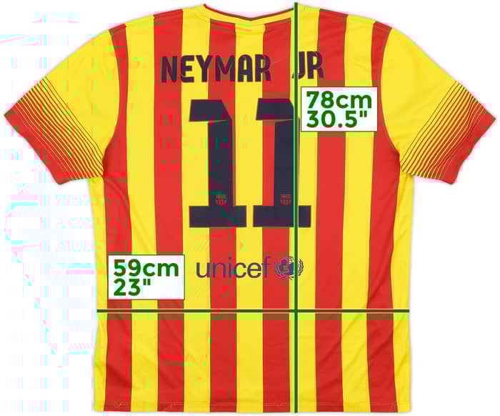 2013-15 Barcelona Away Shirt Neymar Jr #11 - 7/10 - (XL)