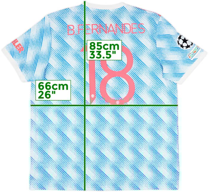 2021-22 Manchester United Away Shirt B.Fernandes #18 - 8/10 - (XXL)