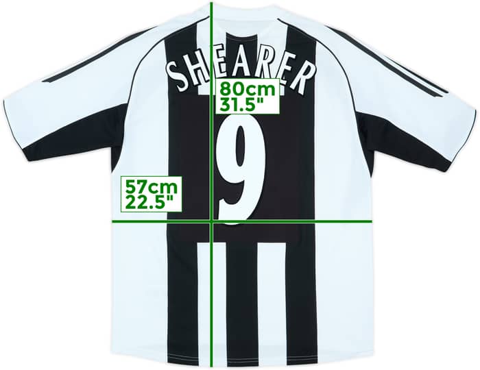 2005-07 Newcastle Home Shirt Shearer #9 - 6/10 - (L)