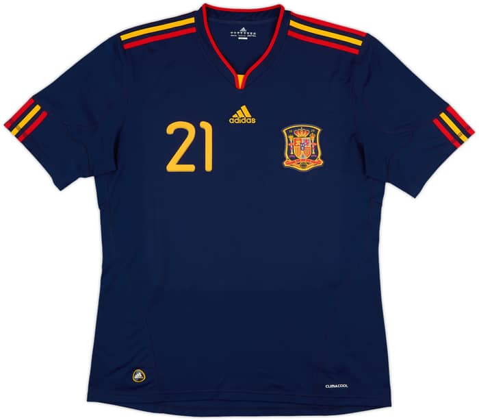 2010-11 Spain Away Shirt Silva #21 - 10/10 - (XL)