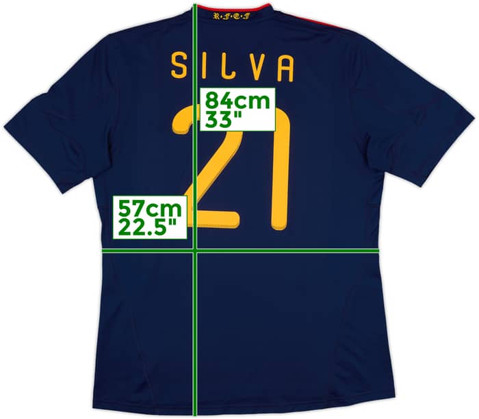 2010-11 Spain Away Shirt Silva #21 - 10/10 - (XL)