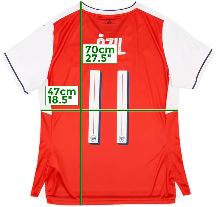 2016-17 Arsenal Home Shirt Ozil #11 - 10/10 - (Women's XL)