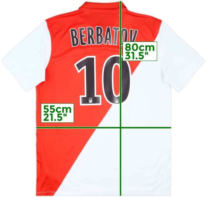 2014-15 Monaco Home Shirt Berbatov #10 - 9/10 - (L)