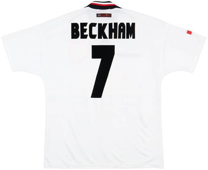 1997-99 Manchester United Away Shirt Beckham #7 - 8/10 - (XL)