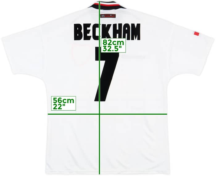 1997-99 Manchester United Away Shirt Beckham #7 - 8/10 - (XL)