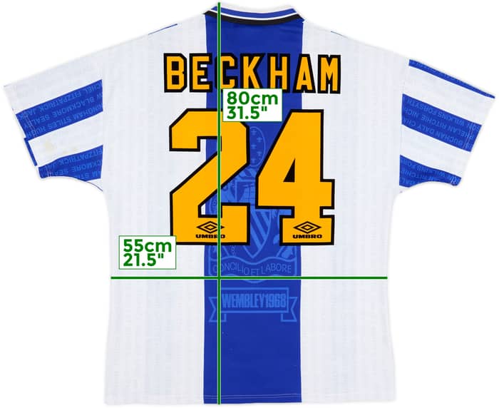 1994-96 Manchester United Third Shirt Beckham #24 - 9/10 - (L)
