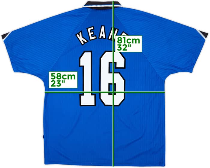 1996-98 Manchester United Third Shirt Keane #16 - 8/10 - (XL)