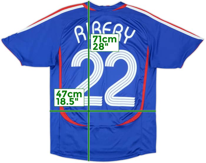 2006-07 France Home Shirt Ribery #22 - 8/10 - (M)