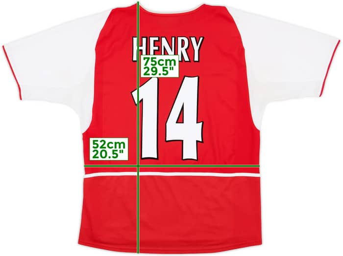 2002-04 Arsenal Home Shirt Henry #14 - 8/10 - (S)