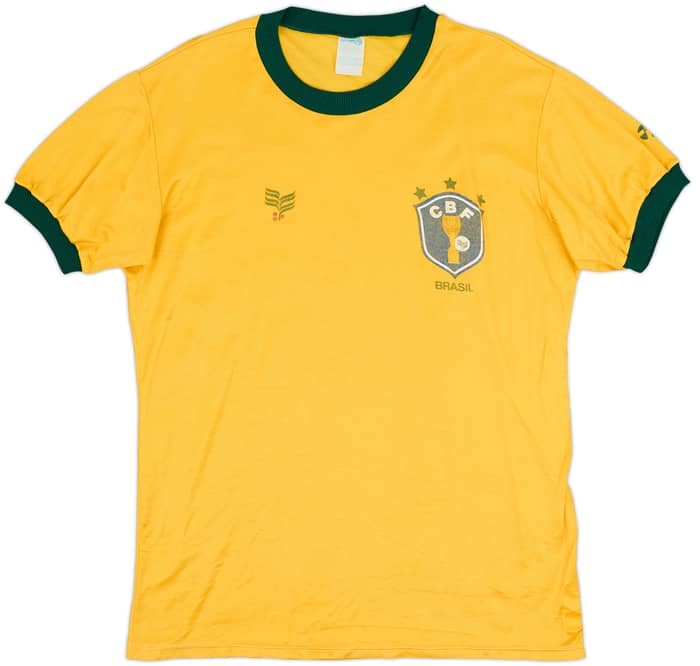 1982-85 Brazil Home Shirt #14 - 7/10 - (M)