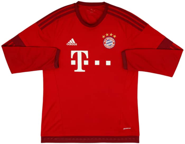 2015-16 Bayern Munich Home L/S Shirt - 3/10 - (M)