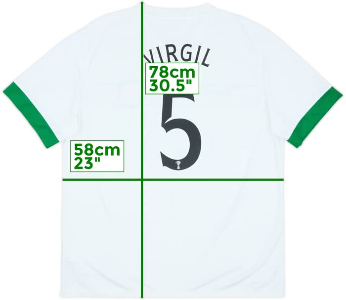 2014-15 Celtic European Third Shirt Virgil #5 - 7/10 - (XL)