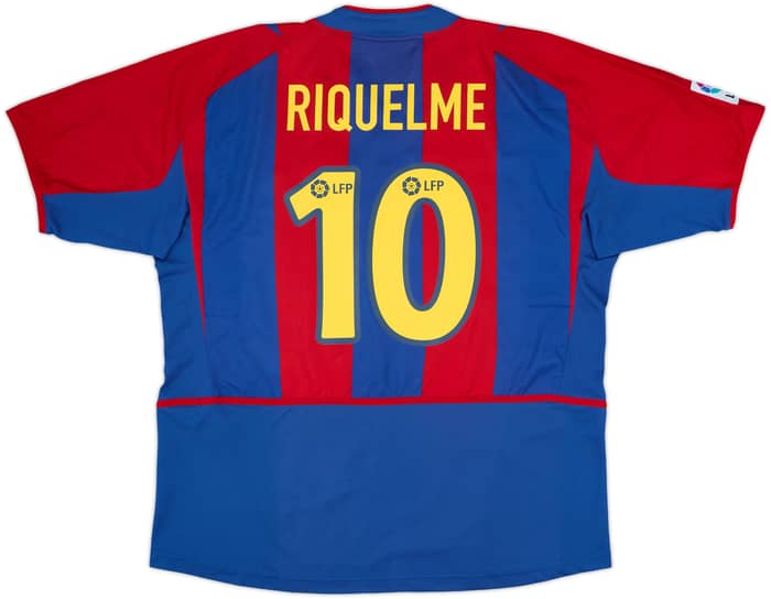 2002-03 Barcelona Home Shirt Riquelme #10 - 9/10 - (XL)