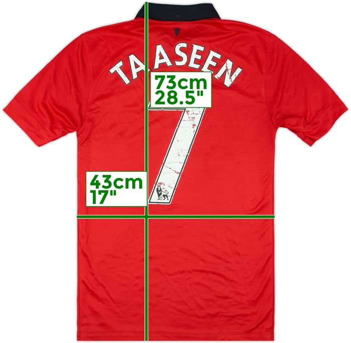 2013-14 Manchester United Home Shirt Taaseen #7 - 4/10 - (S)
